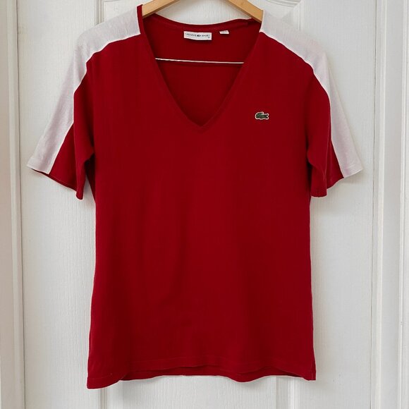 Lacoste - Sport - Soft Cotton V-Neck Jersey Style Shirt - Picture 2 of 7